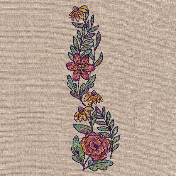 Color Theory Fall Bouquet Border