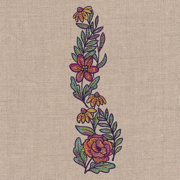 Color Theory Fall Bouquet Border