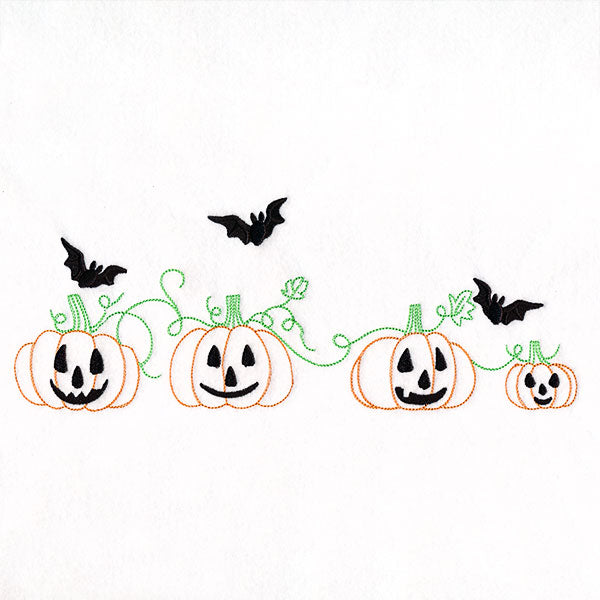 Bats & Jack o' Lanterns Border