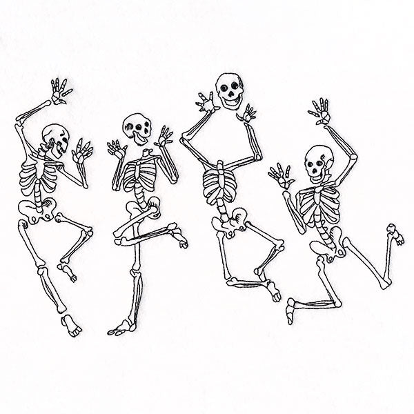 Dancing Skeletons Border