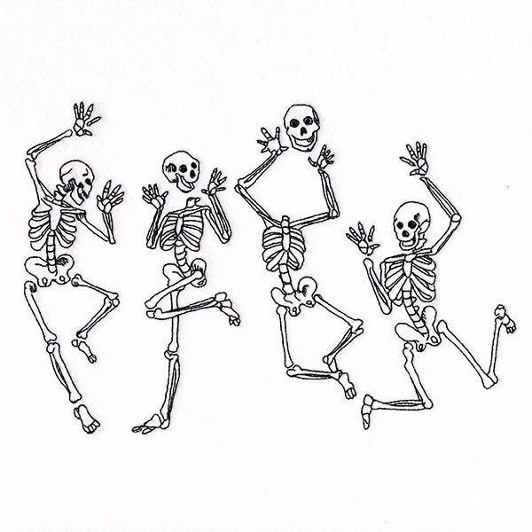 Dancing Skeletons Border