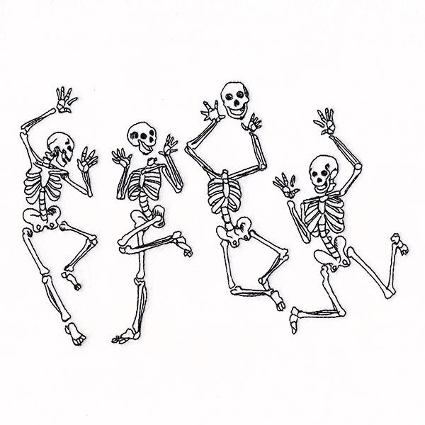 Dancing Skeletons Border