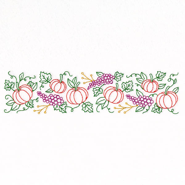 Grapes & Pumpkins Border