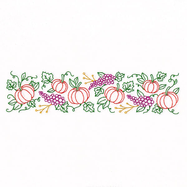 Grapes & Pumpkins Border