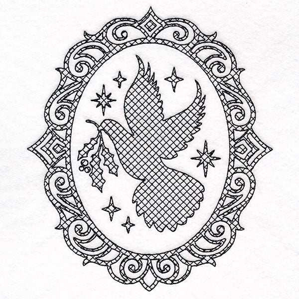 Christmas Dove Silhouette (Trapunto)