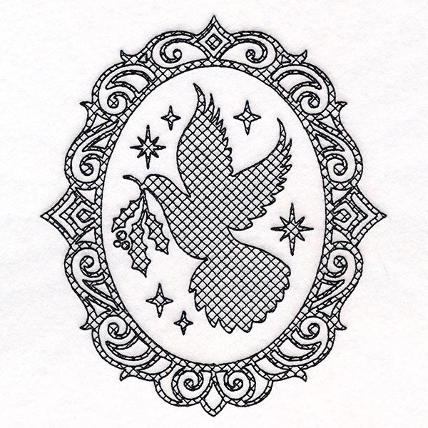 Christmas Dove Silhouette (Trapunto)