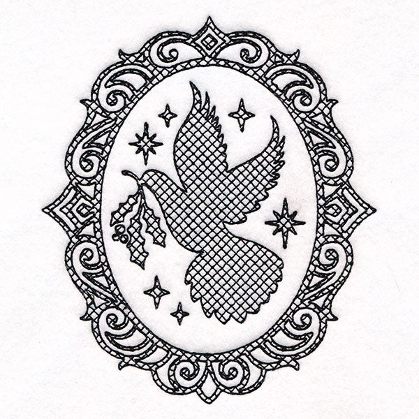 Christmas Dove Silhouette (Trapunto)