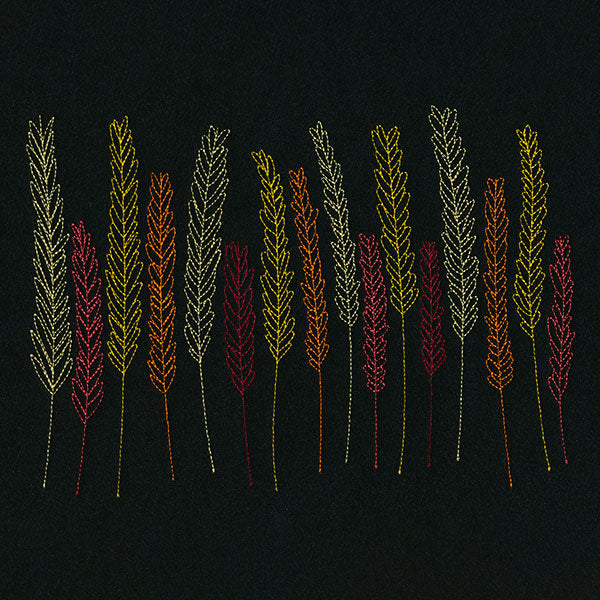 Vibrant Autumn Wheat Border