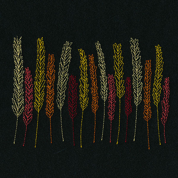 Vibrant Autumn Wheat Border