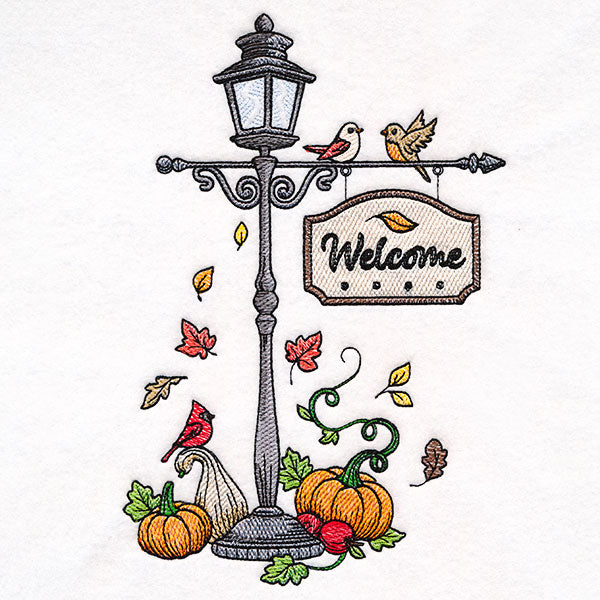 Welcome Autumn Lamppost