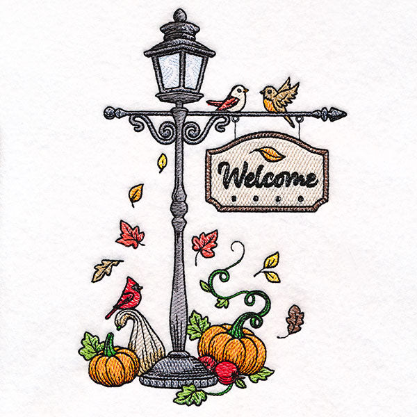 Welcome Autumn Lamppost