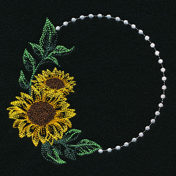 Pearls and Sunflowers Wreath