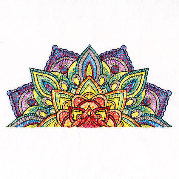 Color Theory Half Mandala