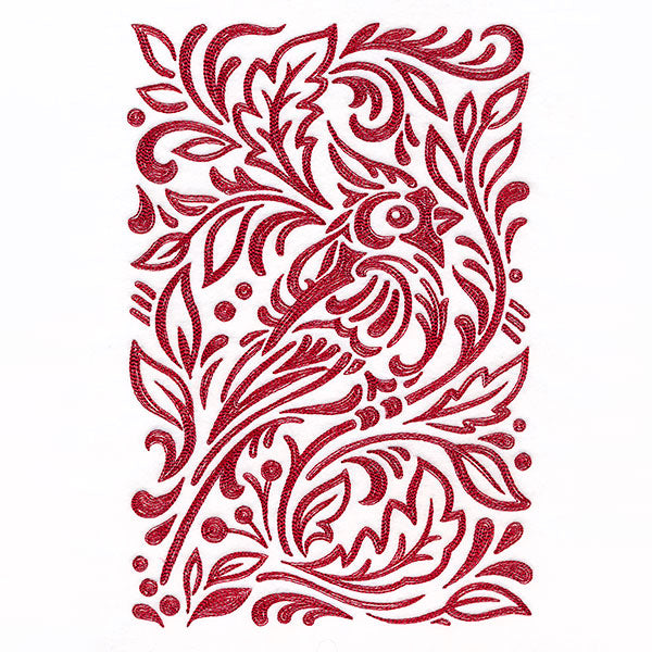 Wild Woodcuts - Christmas Cardinal