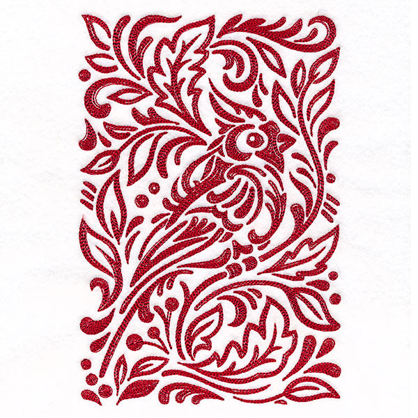 Wild Woodcuts - Christmas Cardinal