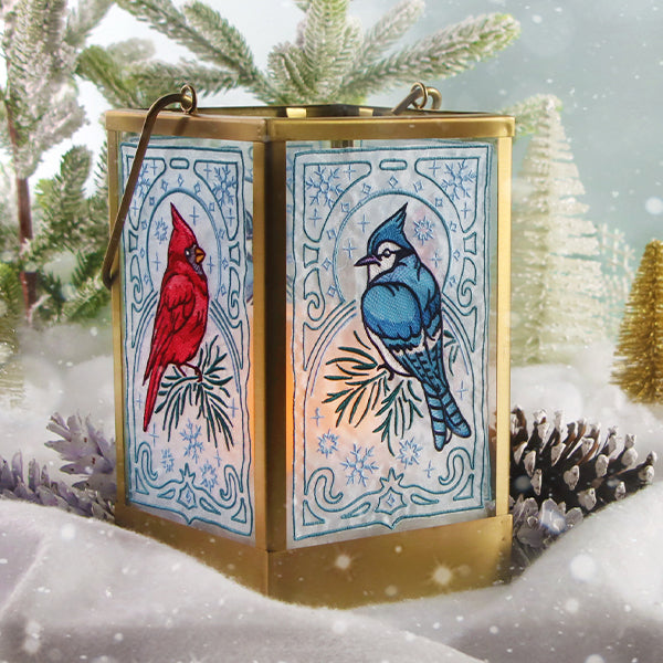 Elegant Winter Bird Panel - Cardinal
