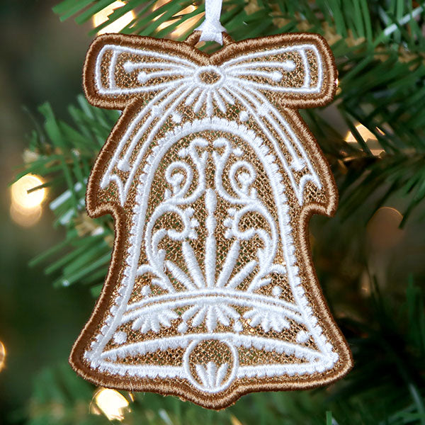 Christmas Gingerbread Cookie - Bell (Lace)