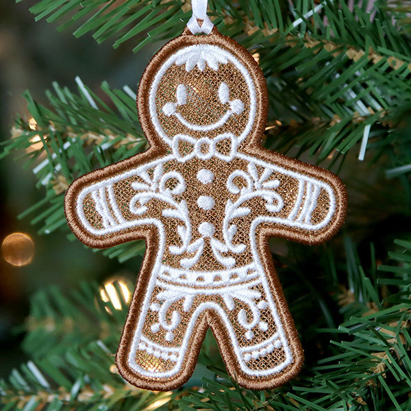 Christmas Gingerbread Cookie - Person (Lace)