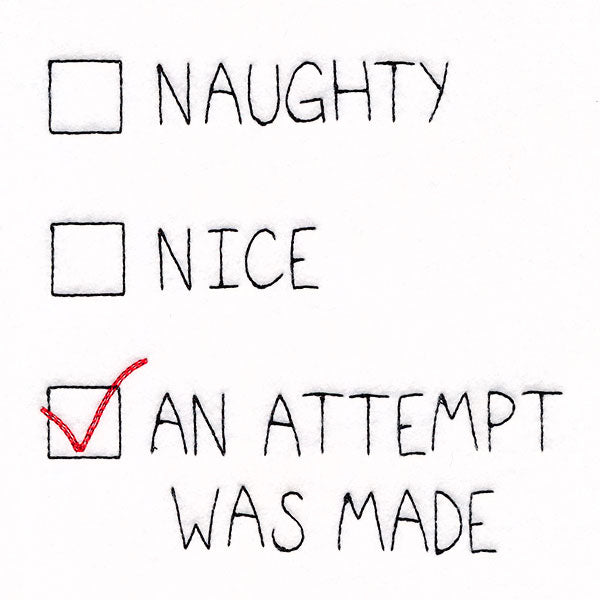 An Attempt Was Made Christmas List