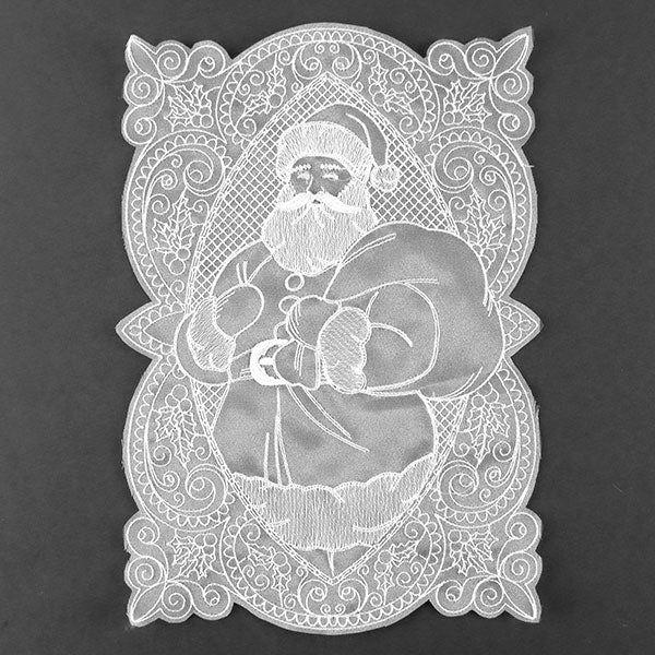 Christmas Cheer Santa Doily (Organza)