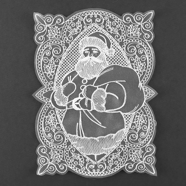 Christmas Cheer Santa Doily (Organza)