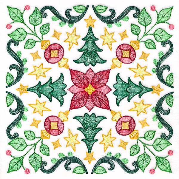Christmas Kaleidoscope Trees Square