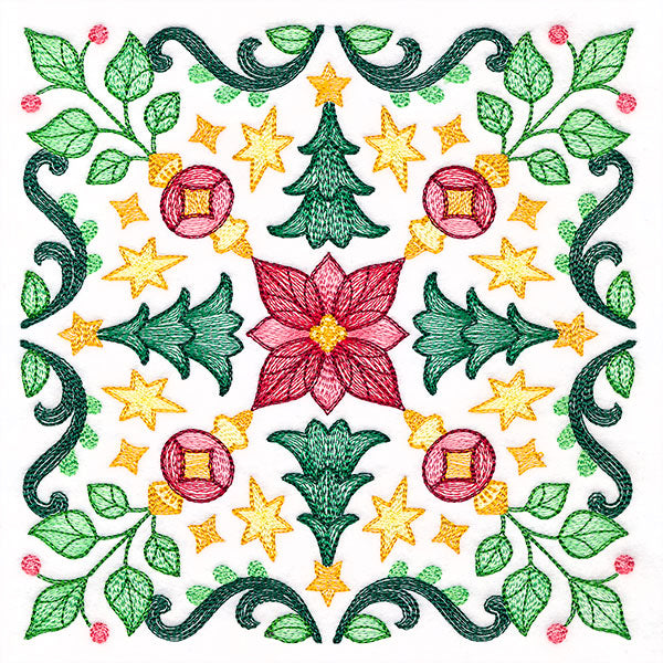 Christmas Kaleidoscope Trees Square