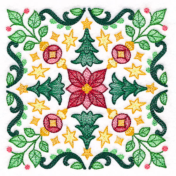 Christmas Kaleidoscope Trees Square