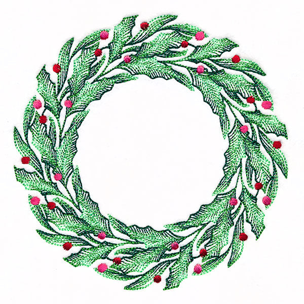 Holly & Berries Christmas Wreath