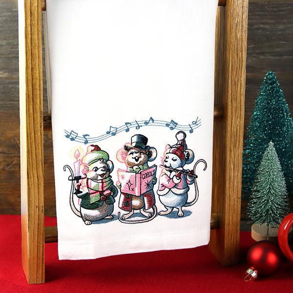 Caroling Christmas Mice Trio