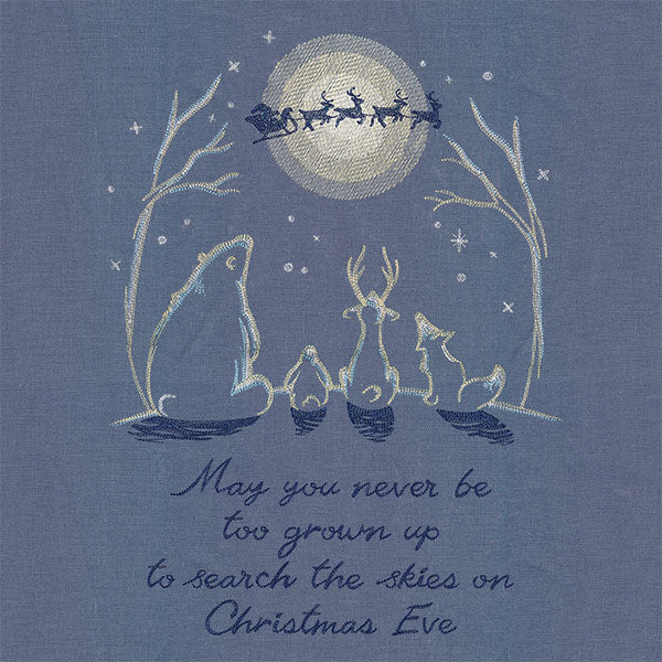 Search the Skies on Christmas Eve Animal Scene