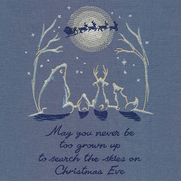 Search the Skies on Christmas Eve Animal Scene