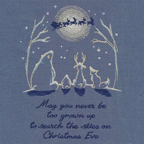 Search the Skies on Christmas Eve Animal Scene