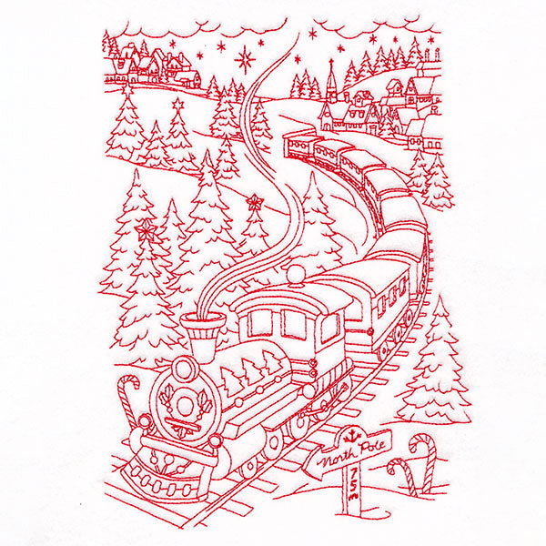 Christmas Express Train Scene (Vintage)