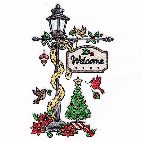 Welcome Christmas Lamppost