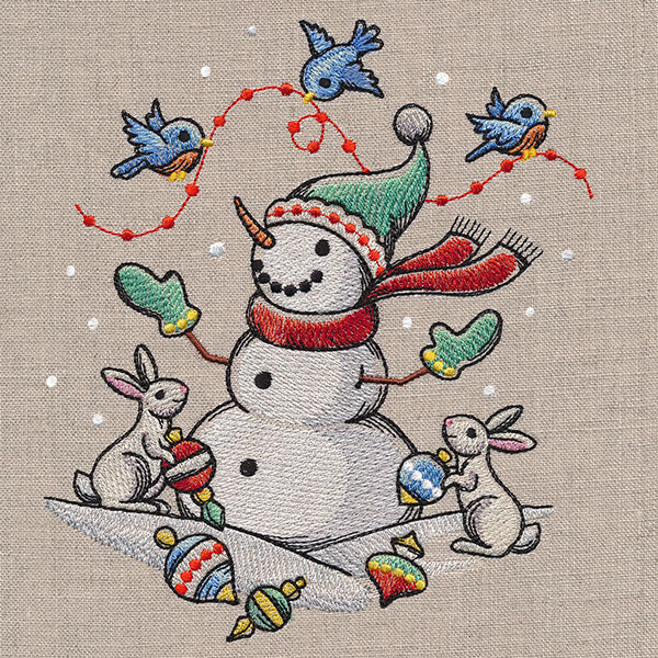 Winter Snowman and Friends