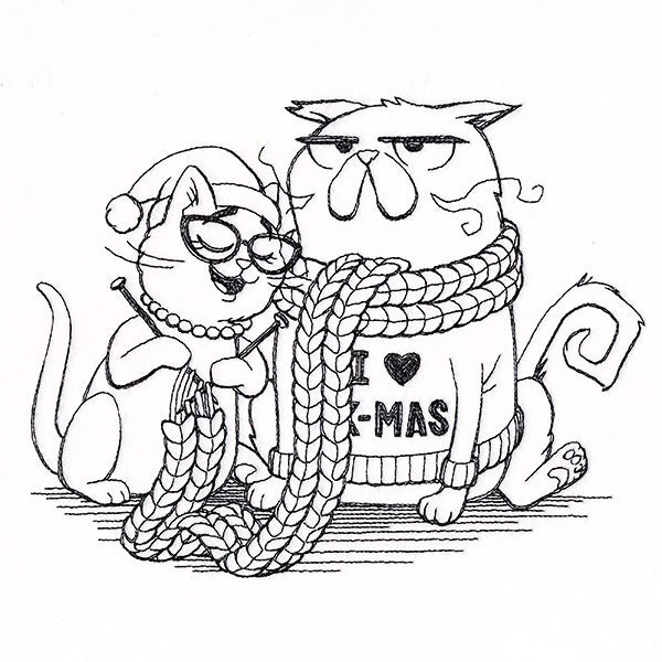 Mr. & Mrs. Holiday Cat