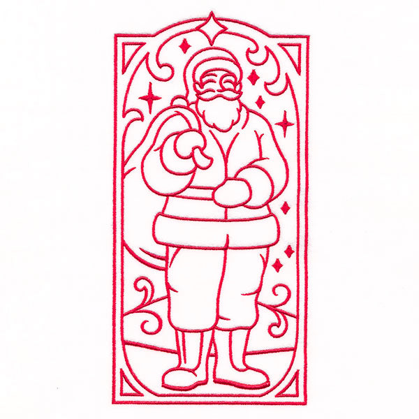Art Deco Christmas - Santa Panel