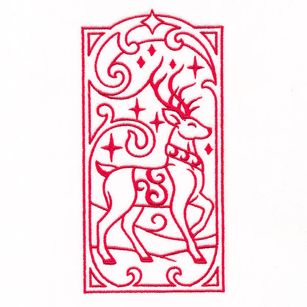 Art Deco Christmas - Reindeer 1 Panel