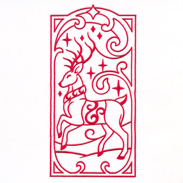 Art Deco Christmas - Reindeer 2 Panel