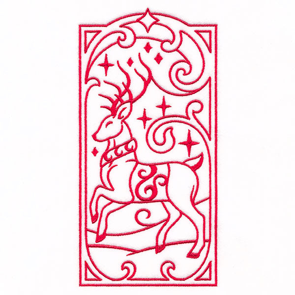 Art Deco Christmas - Reindeer 2 Panel