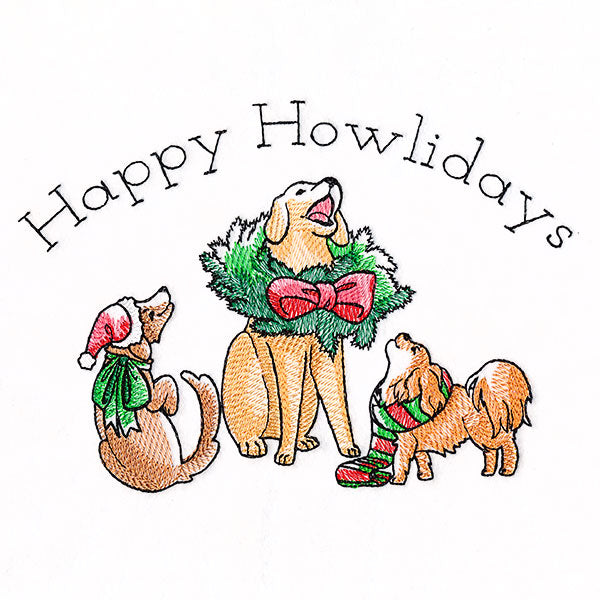 Happy Howlidays Caroling Dogs