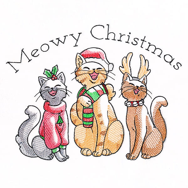 Meowy Christmas Caroling Cats