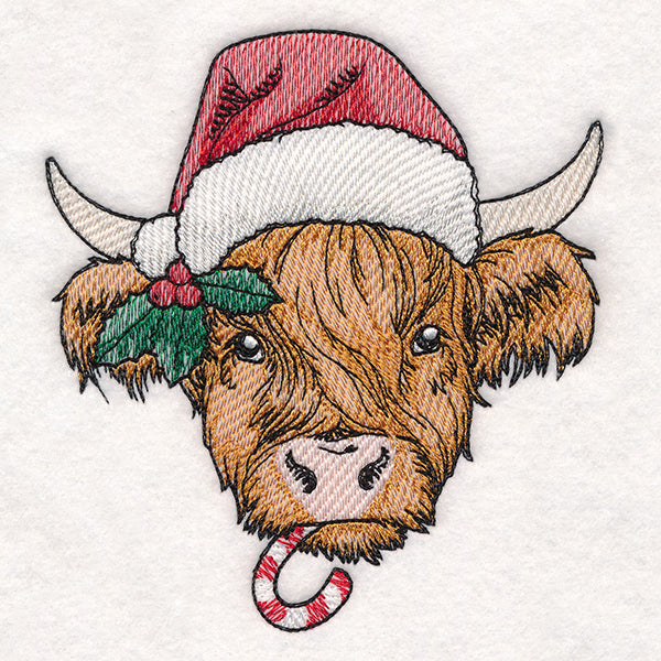 Moo-y Christmas Highland Cow