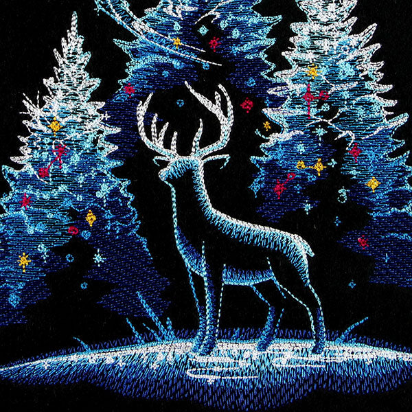 Glowing Yuletide Forest Scene