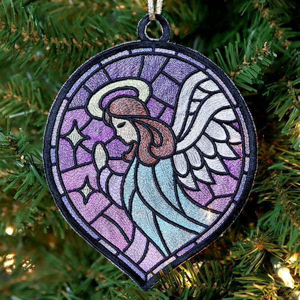 Stained Glass Nativity Ornament - Angel
