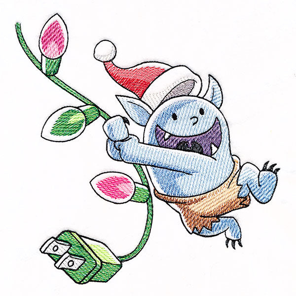 Swinging on Lights Christmas Bobblin