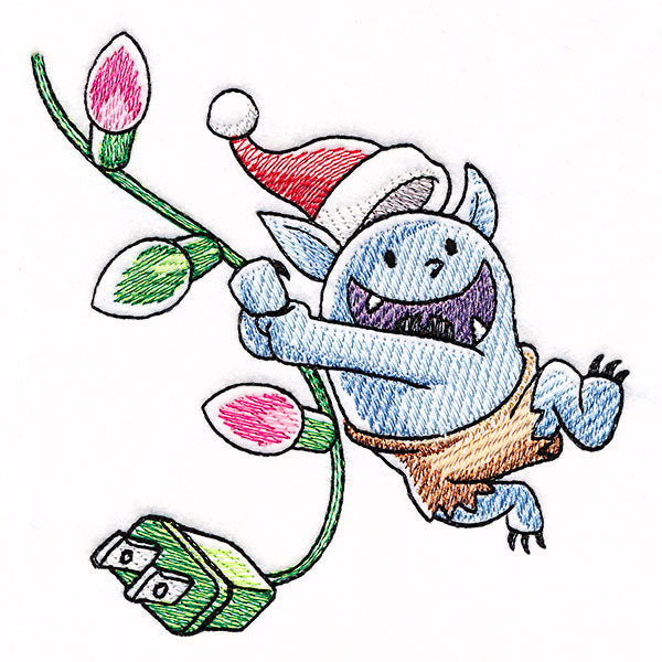 Swinging on Lights Christmas Bobblin