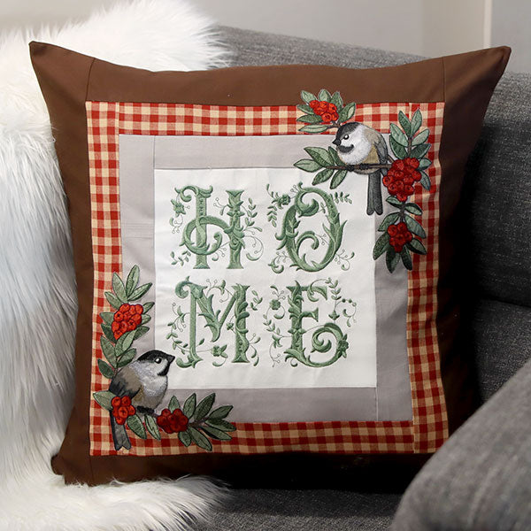 Chickadee with Winter Berries Corner (Right)