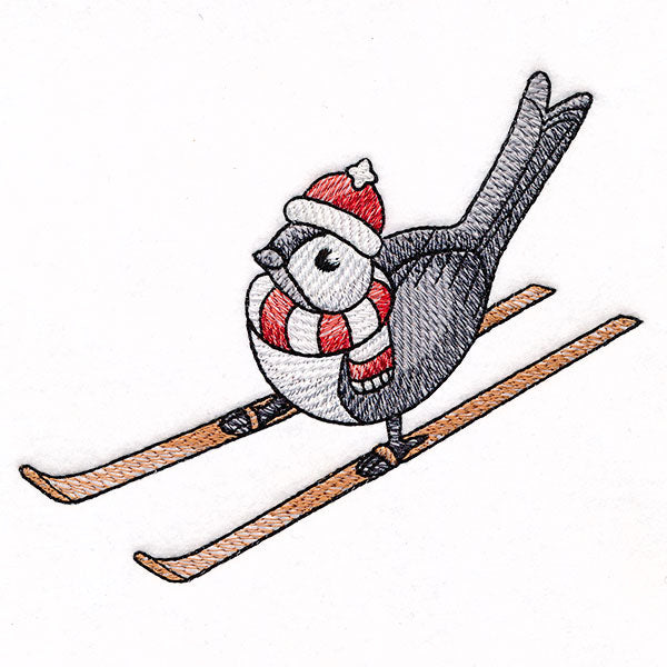 Skiing Chickadee